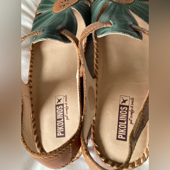 $170 Pikolinos Emerald 42 11 Puerto Vallarta 655 Leather CutOut TStrap Sandals - Picture 8 of 16